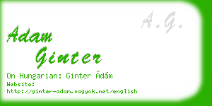 adam ginter business card